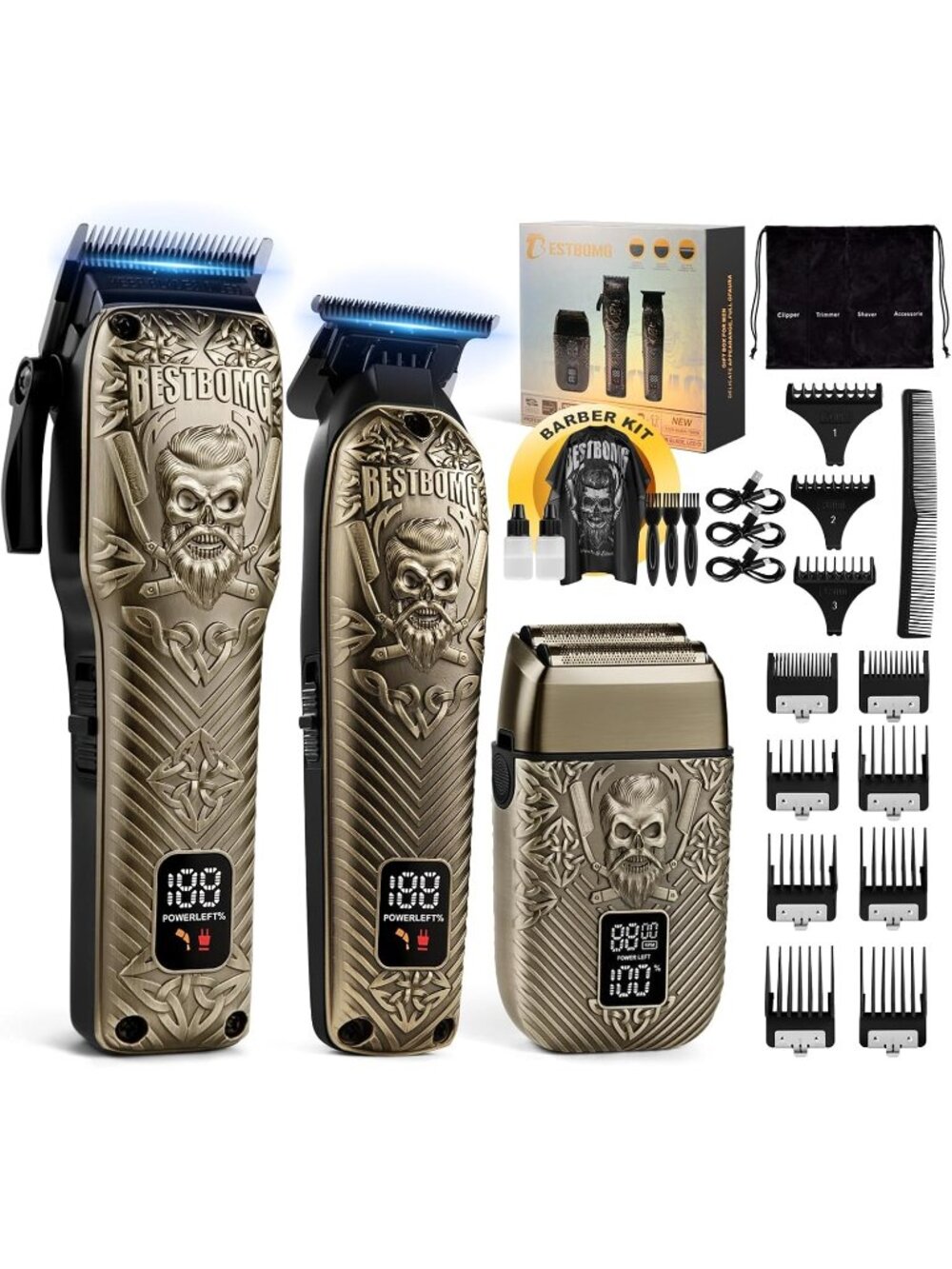 New Hair Clippers for Men, Clipper, Trimmer & Shaver Set, BS-808DR